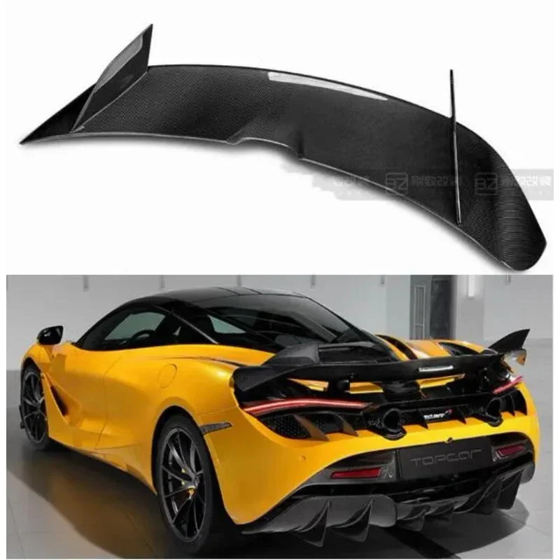 For Mclaren 720S Spider 2017 2018 2019 2020 2021 2022 Real Dry Carbon Fiber Car Rear Wing Trunk Lip Spoiler