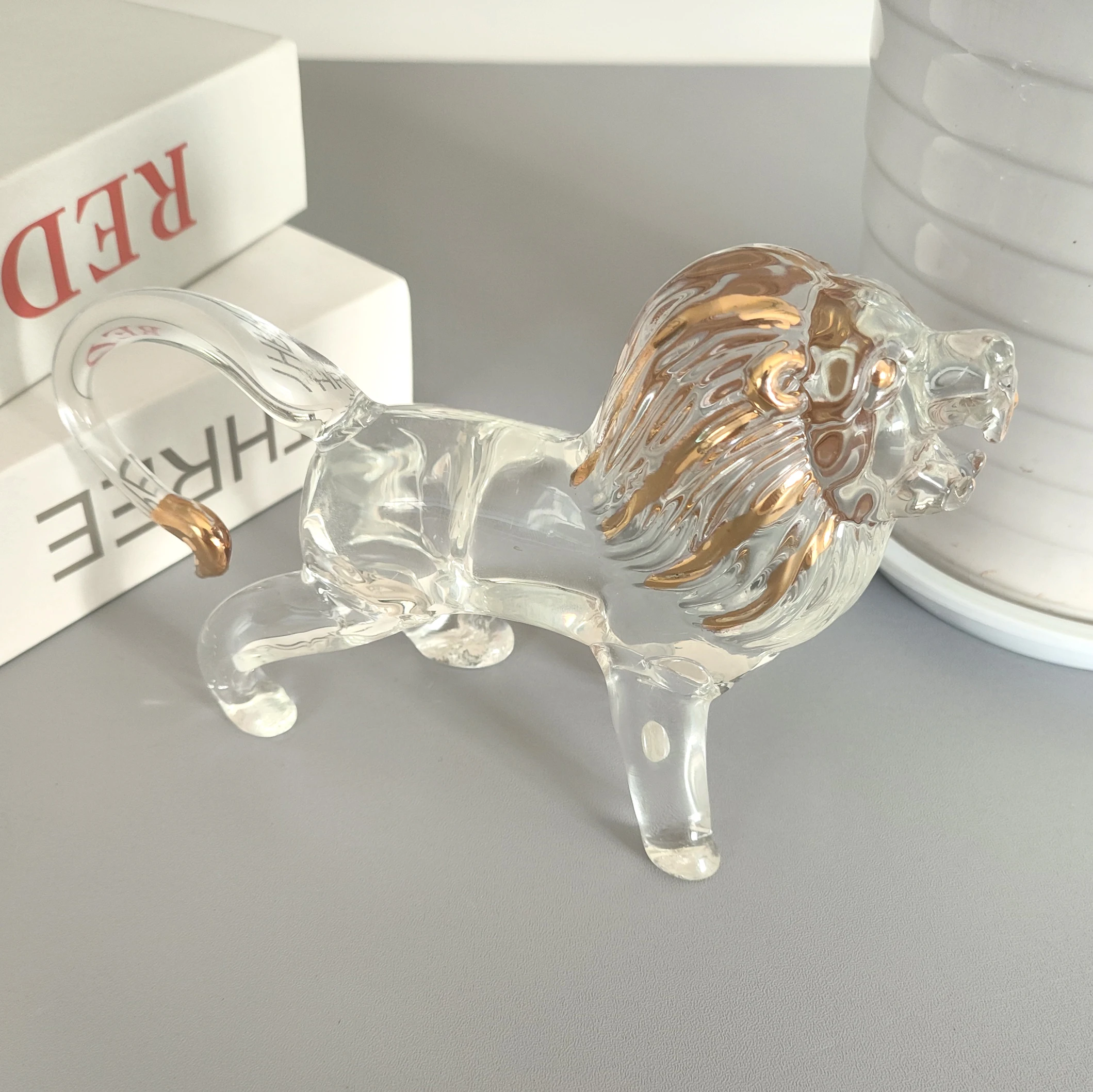 

Crystal Lion,Elephant,Rrhinoceros Statue Mighty Craft Ornament for Office & Living Room Decoration, Gift Box Set Included
