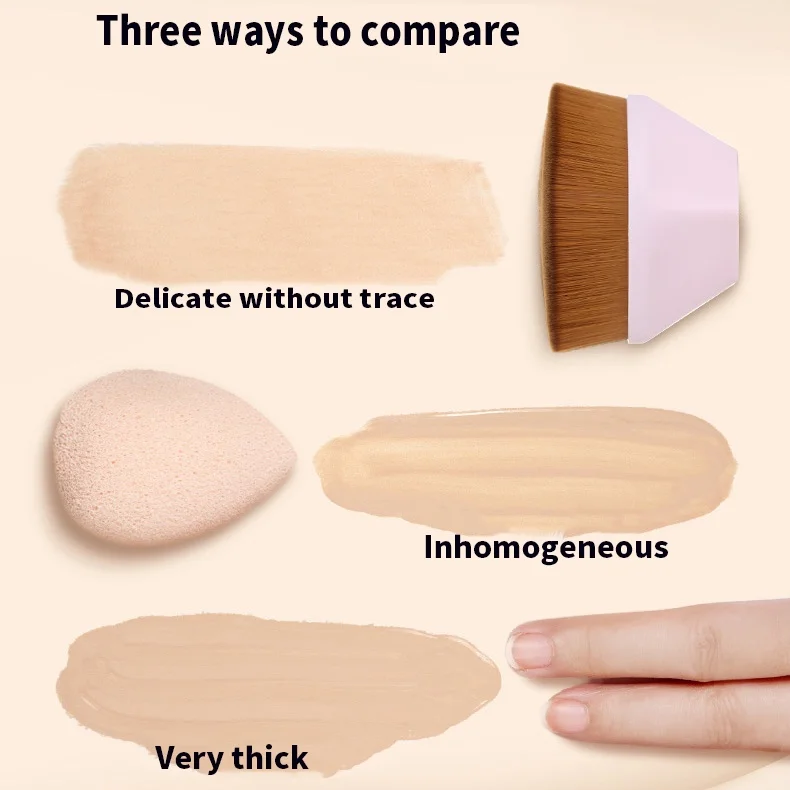 Hexagonal Makeup Brush Magic Makeup Flawless Foundation Brush Set Cosmetic Portable Professional Foundation Brush Flat Kit Brush