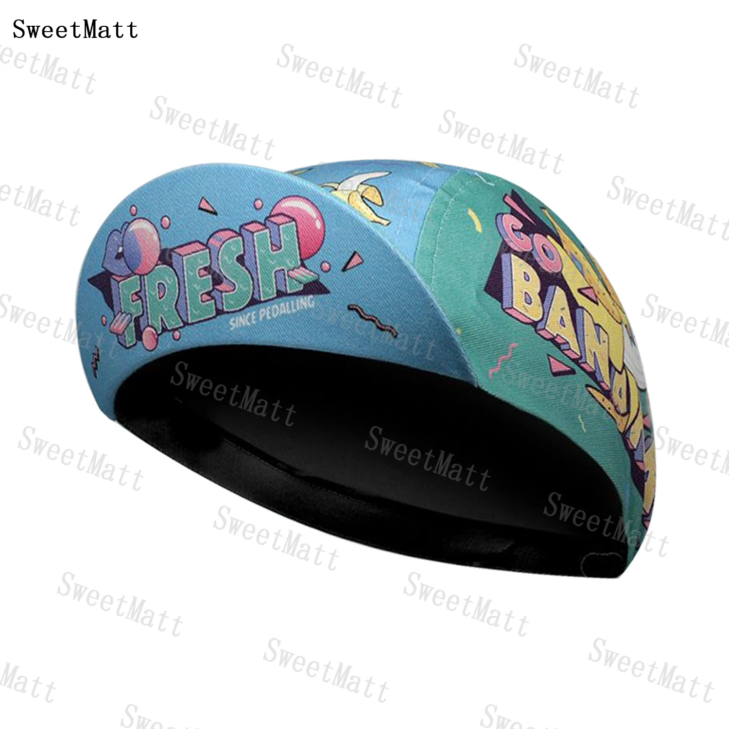 SweetMatt Men And Women Cycling Cap Colorful Casual Style Shade Breathable  Sweat-Absorbing Polyester For Bicycle Hat Balaclava