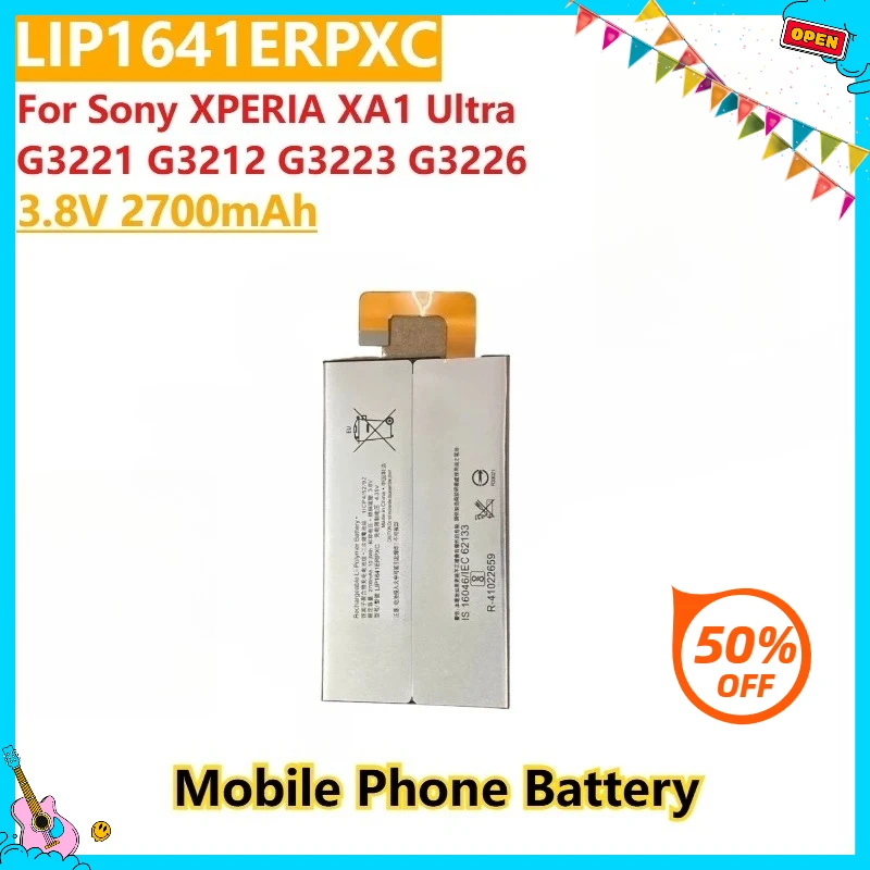 

New 3.8V 2700mAh Replacement Mobile Phone Battery LIP1641ERPXC For Sony XPERIA XA1 Ultra G3221 G3226 G3212 G3223 High Quality