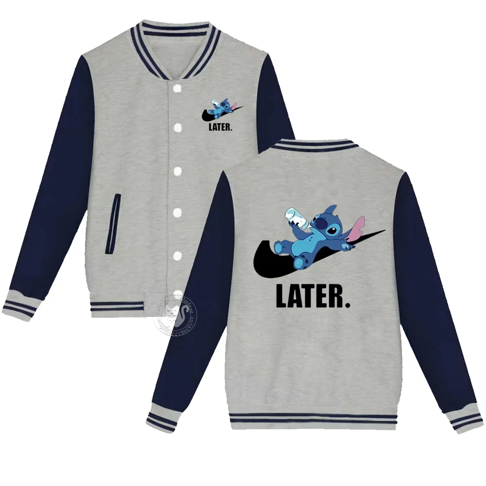 

Disney children's cartoon creative printed boys and girls baby baseball uniform 2-14 years old youth autumn and winter thick cas