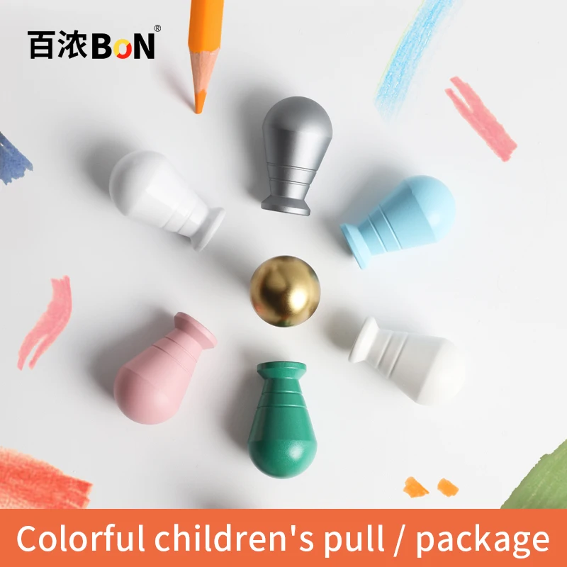 Color children's room cabinet door handle single hole small handle minimalist style simple fashion cute round handle