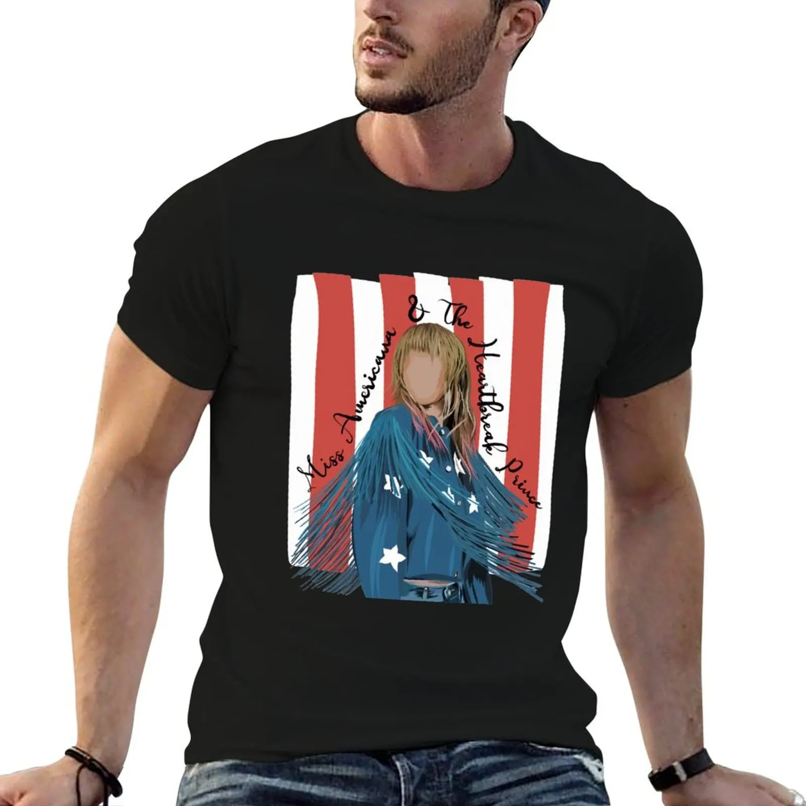 Miss Americana the Heartbreak Prince T-Shirt Vintage Print Crew Neck Tee