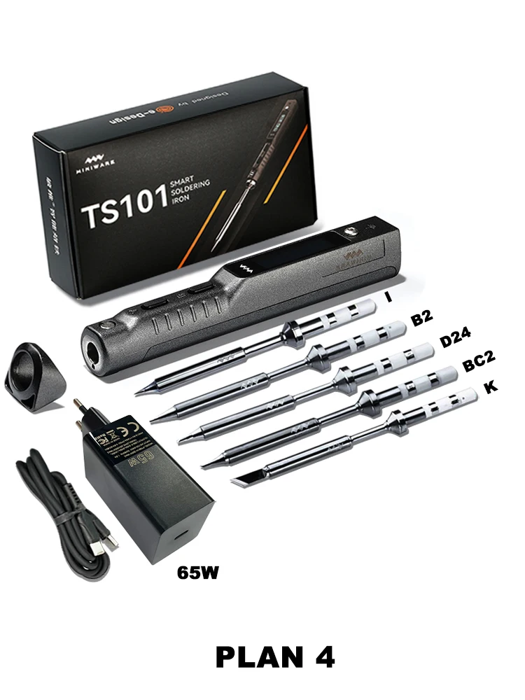 Miniware Ts101 Soldeerbout Elektrische 65W Temperatuur Geprogrammeerd Lcd Nieuwe Verbeterde Ts100 Met Soldeertip Set