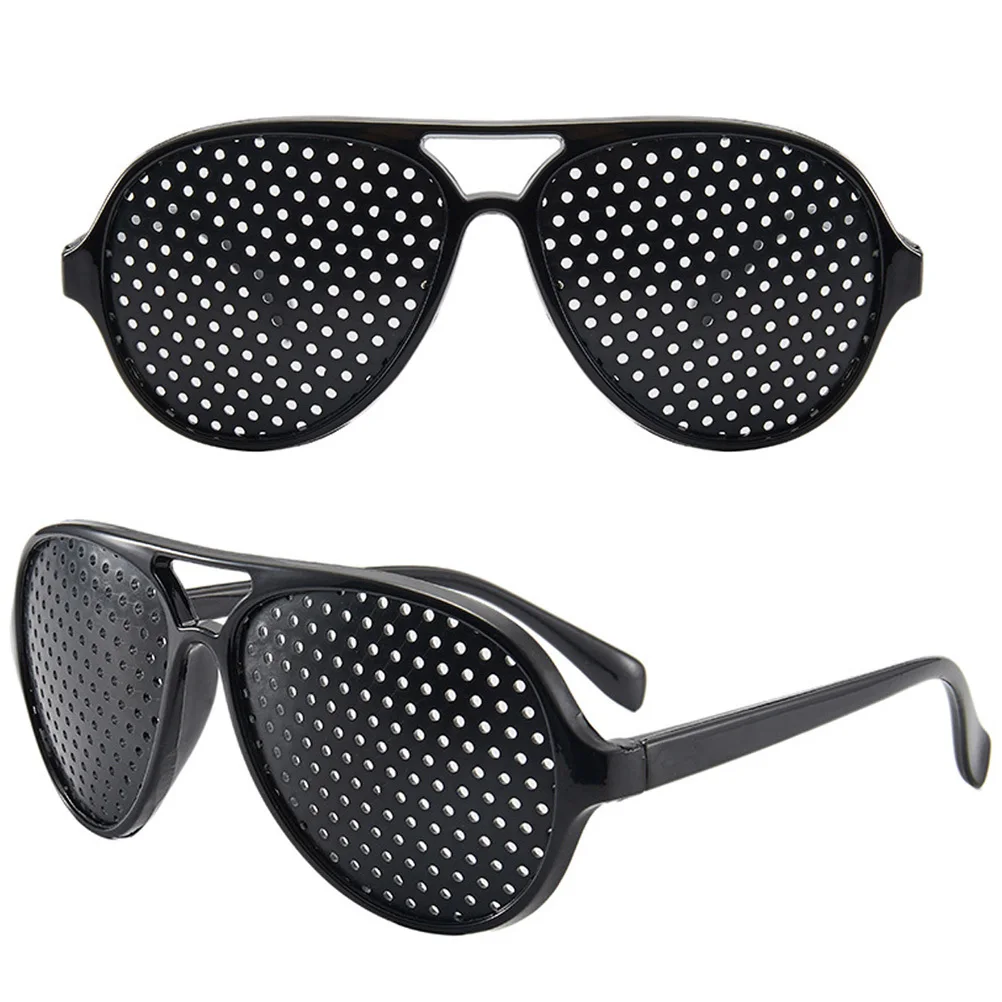 

2Pcs Pinhole Glasses Vision Improvement Full Frame Protection Correction Eyeglasses Portable Anti-Fatigue Eye Care Eyeglass