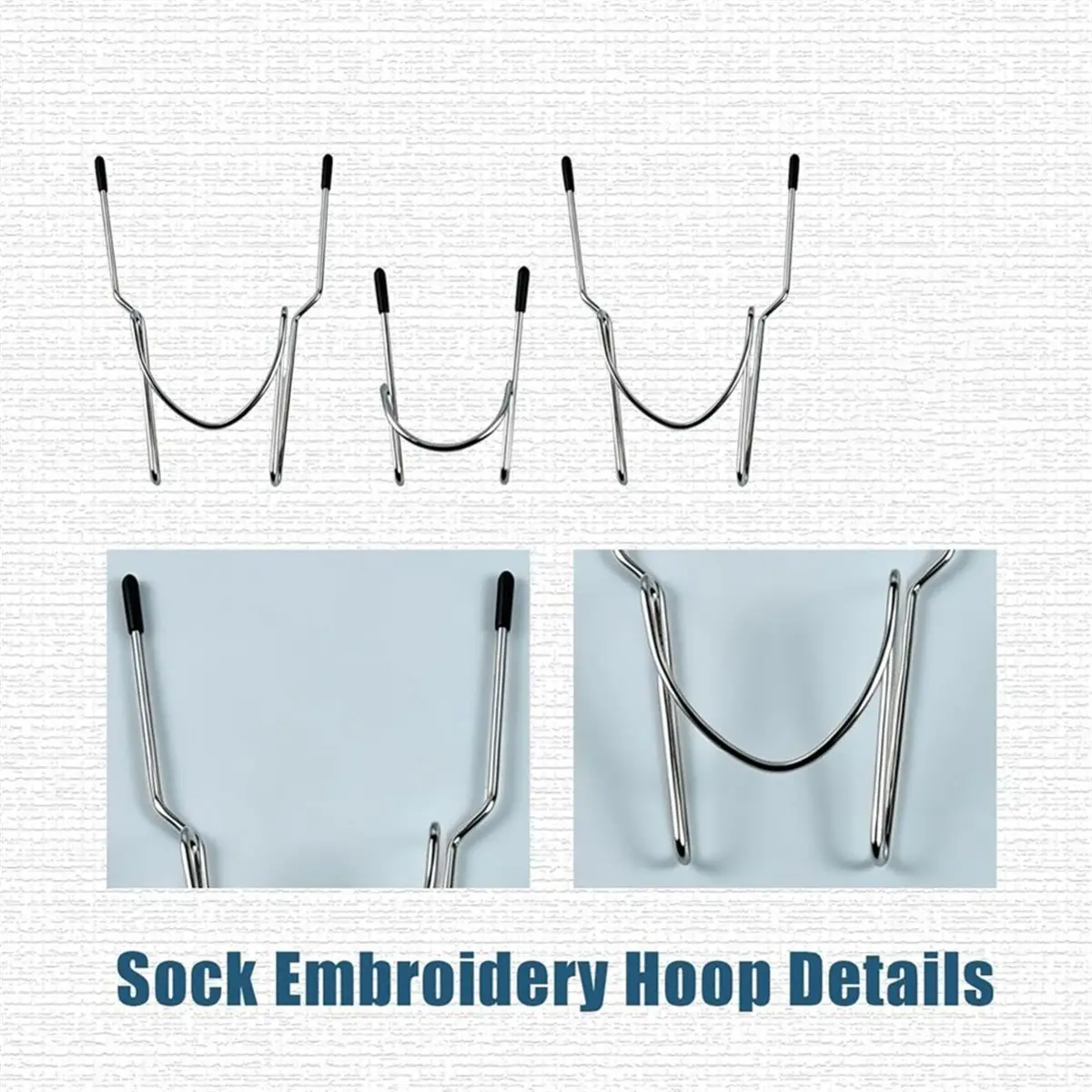 3 Sock Hoop Embroidery Machine Hooping Hoop Aid / Hoops Fit for Embroidery Machine 2xAdults and 1xKids