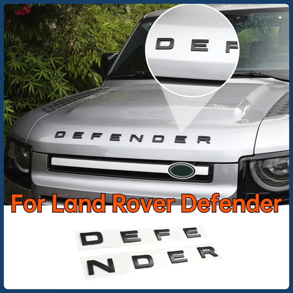 For Land Rover Defender 90 110 2020-2025 Special Black Hood Letter Decal DENFENDER Label Sticker Upgrade Parts