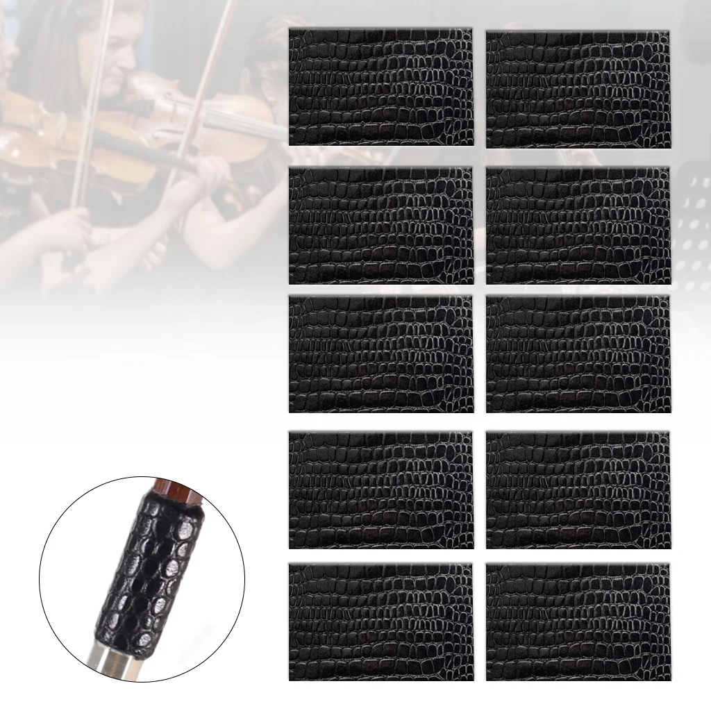 Violin Bow Leather Skin Thumb Leather For Fiddle Cello Bow Skin Wrap Leather Double Bass Acro Replacement For Bow Making 10PCS