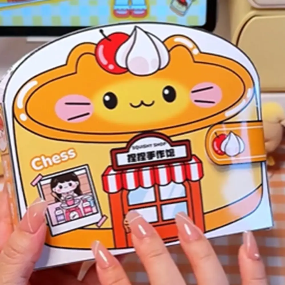 หนังสือทำมือ DIY แบบหนีบ หนังสือเสริมพัฒนาการแบบมอนเตสซอรี่ หนังสือเงียบๆ ลายการ์ตูน หนังสือสติ๊กเกอร์ 3 มิติ สำหรับการเรียนรู้ในวัยเริ่มต้น กิจกรรมสร้างสรรค์