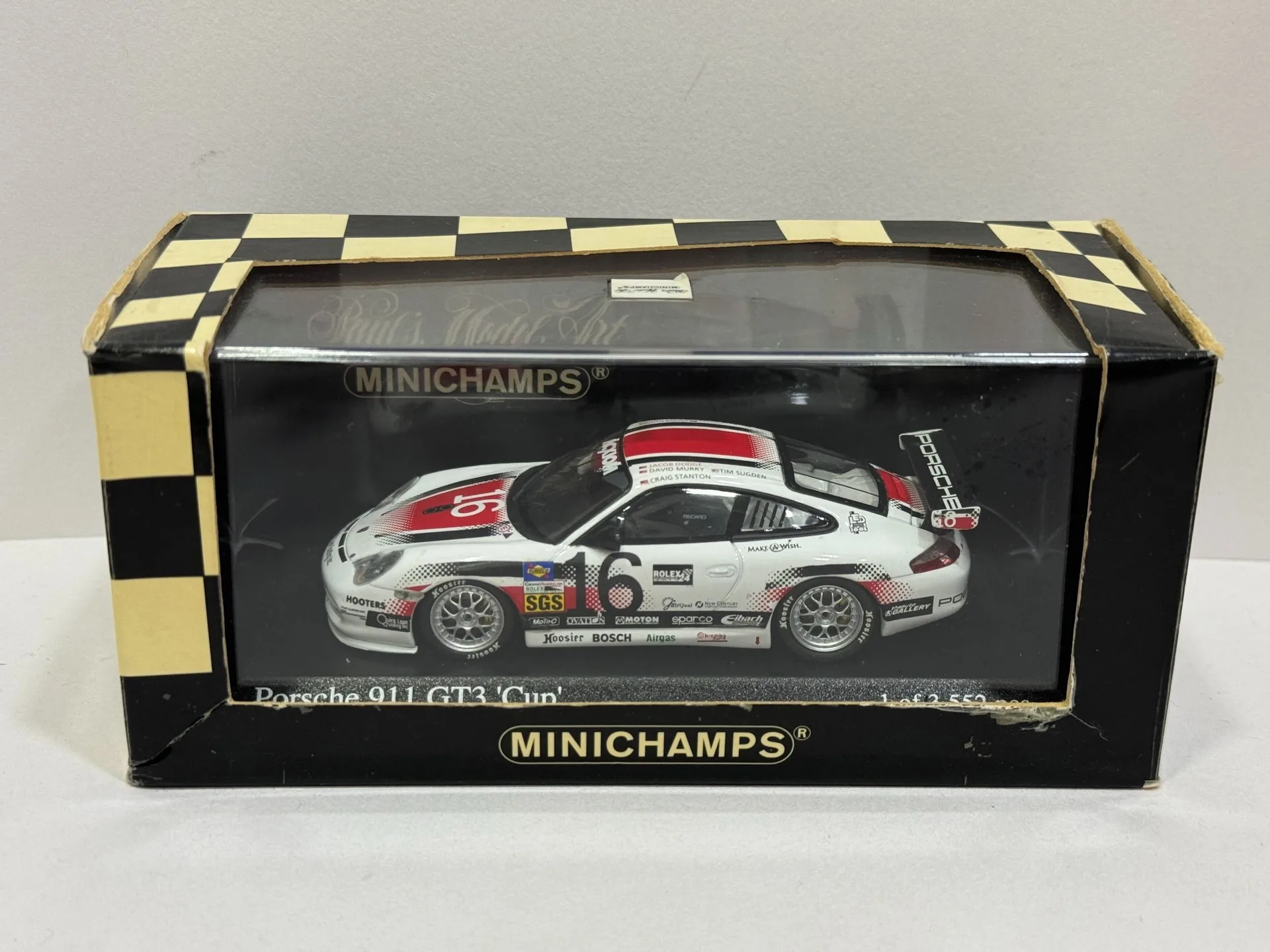 

Box Damage Diecast Minichamps 1/43 Scale Porsche 911gt3 Cup Alloy Car Model Collectible Toy Gift Souvenir Display Ornament