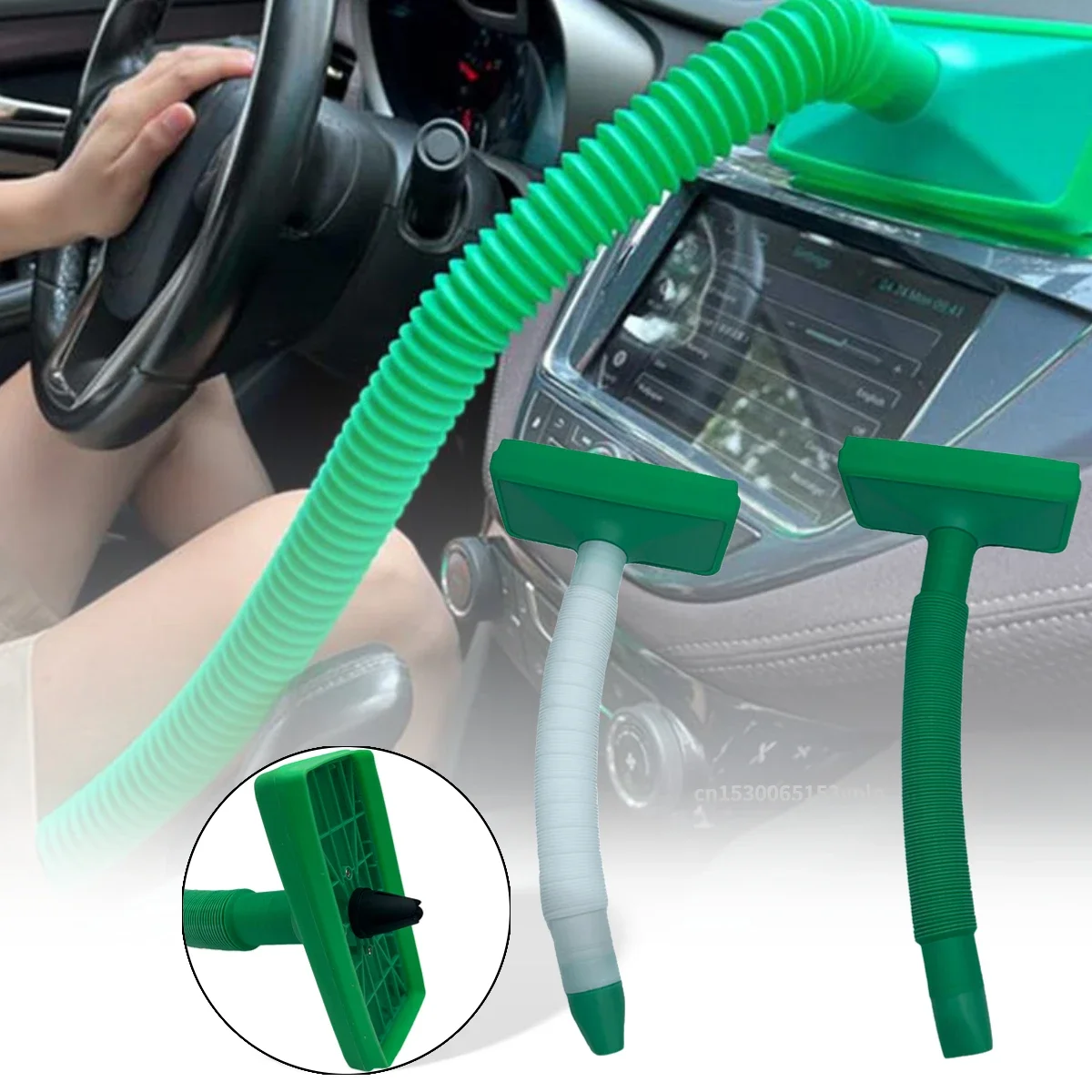 คูลเลอร์ติดช่องแอร์รถยนต์สำหรับผู้ชายบอลทำความเย็นอัญมณีสายยางระบายอากาศสำหรับรถยนต์ฤดูร้อน12.6-33.7นิ้ว