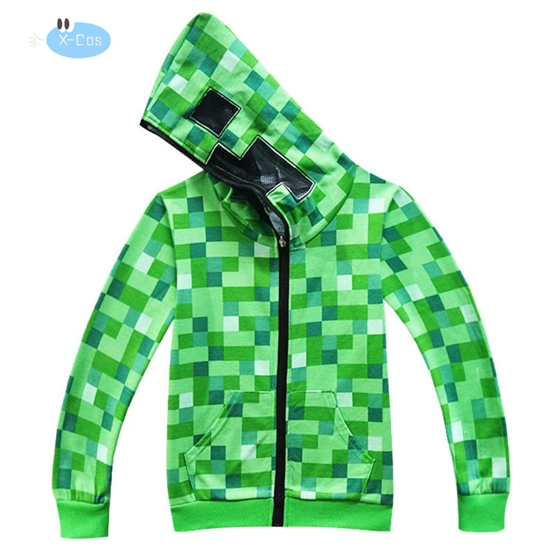 Nieuwe Sportkleding Kids Halloween Groen Cosplay Kostuum Grappige Kleding Verjaardagsfeestje Jongens M-Creeper Games Set Hoofddeksels
