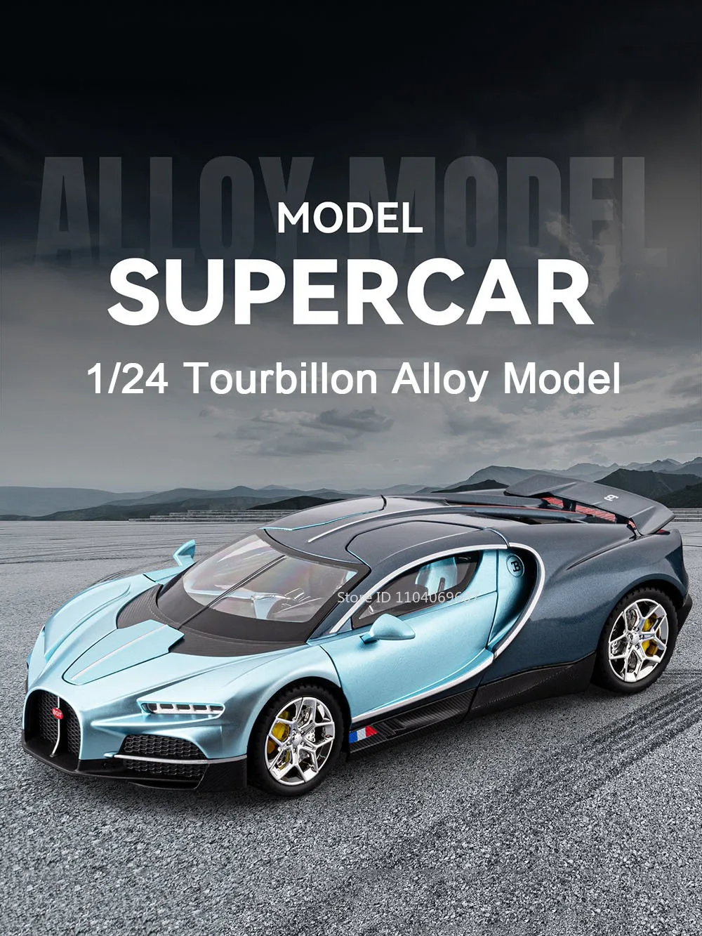1:24 Tourbillon GTR S15 Modell Sportwagen Spielzeug Legierung Druckguss Sound Licht Türen geöffnet Stoßdämpfung Ornament Supercar für Kinder – Detail 1