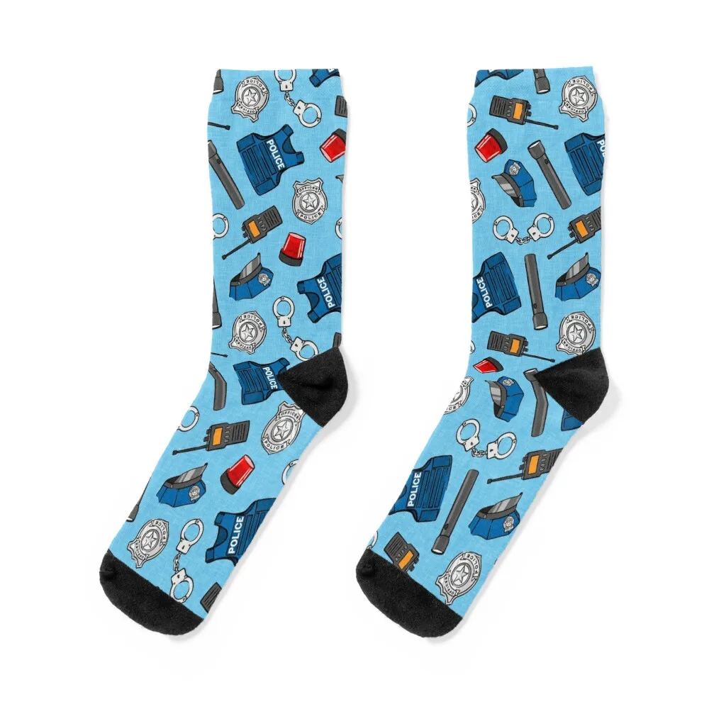 

Police Gear - Blue Socks Stockings man winter soccer anti-slip Man Socks Women's