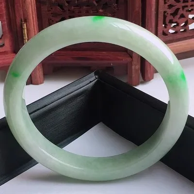 

Natural Myanmar Jade 54mm-62mm bracelet exquisite princess bracelet to send girlfriend to send mother Hetian jade