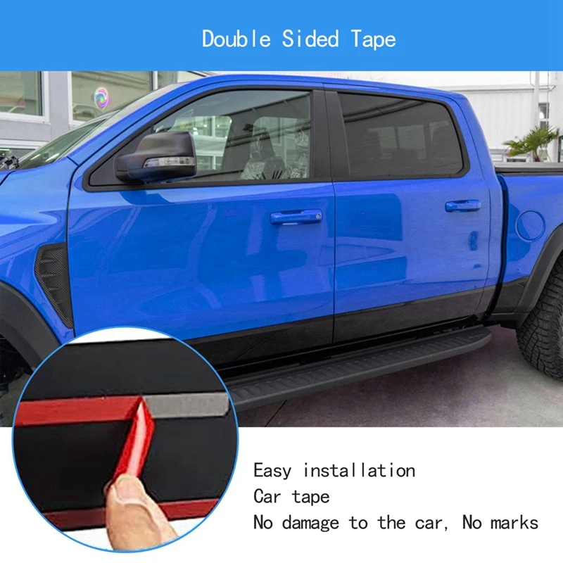 2 Piece Car Fender Side Vent Cover Trim Sticker Exterior Accessories ABS Automotive Supplies For Dodge Ram 1500 TRX 2023 2024