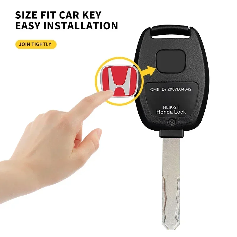 13mm 5/10pcs Car Key Badge Emblem Replacement Car Key Stickers For Honda Civic Accord Fit CRV Jazz Odyssey Insight Legend HRV #4