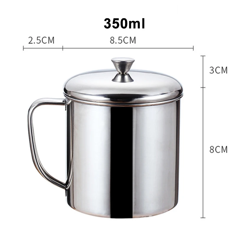 Tea cup Mug Cup Stainless steel Cup 1PC Drinks Stainless Steel Tea 1pc Tumbler Camping Water With Handle Drinking