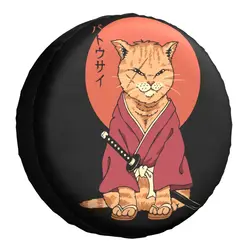 Custom Neko Shinobi Cat Spare Tire Cover for Prado Pajero Jeep Samurai Feline Ninja 4WD 4x4 Trailer 14