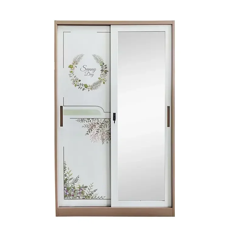 

A Best Selling Sliding Door Printing Wardrobe Pakaian Lemari With Mirror