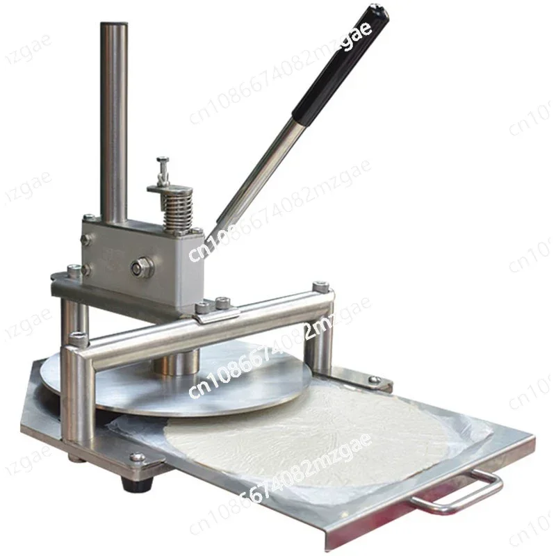 25CM Manual Pizza Former Dough Press Machine Stainless Steel Dough Flattening Machine Commercial Food Processor