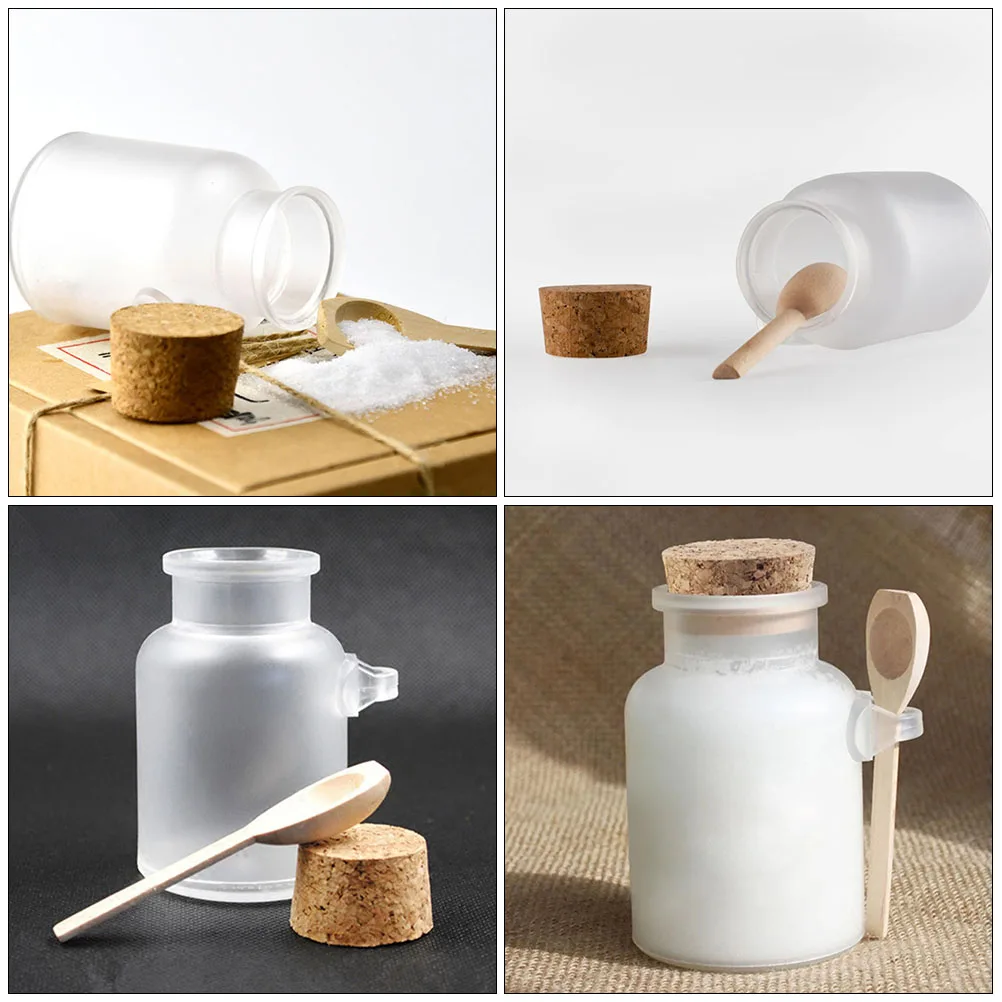 

2 set 2 Sets Bath Salt Container Subpackaging Bottle Empty Refillable Powder Storage Jar For Mask Facial Salt Travel Portable