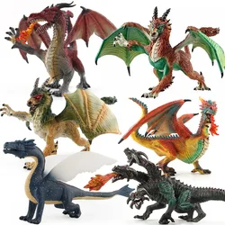 Realistic Western Mythology Series Warcraft Dragons Model Solid Simulation Animal Flying Dragon Action Figures Toy For Kids Gift