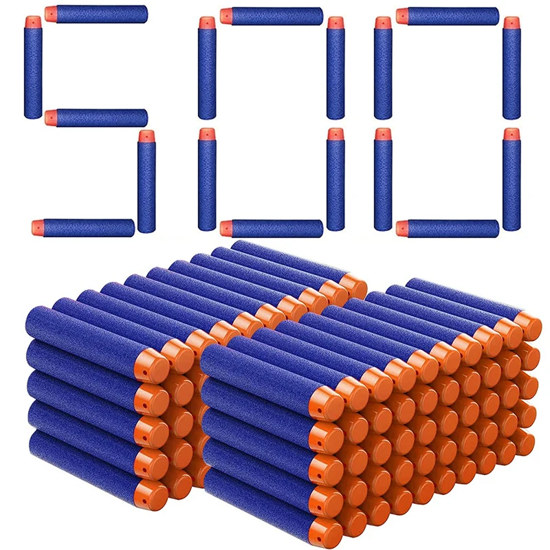 NONE 1000–50 Stück blaue Ein-Loch-Darts-Nachfüllschaumkugeln, Munition für Nerf N-Strike Elite Blasters Gun, 7,2 cm Pistolenzubehör 4