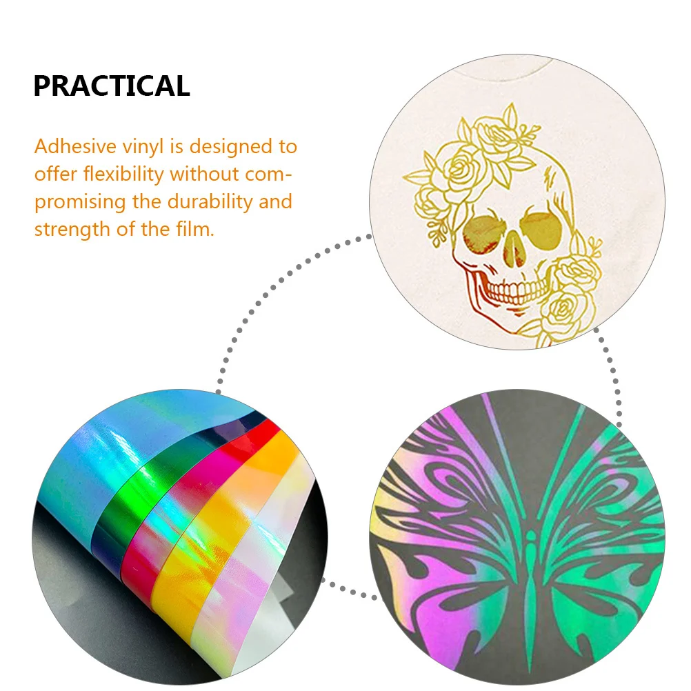 

5 Rolls Adhesive Permanent Vinyl Transfer Film for DIY Letters Fabric T-Shirts Cups Crafts Permanent Vinyl Crafts Transfer Film