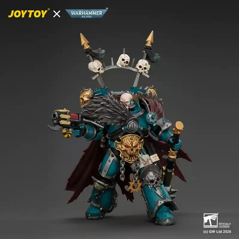 Original Joytoy Warhammer 40000 Chaos Lord 1/18 Action Figure Alpha Legion Black Legion Highly Detailed Movable Collectible Gift