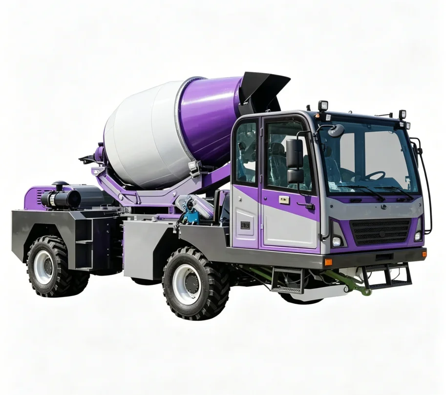 3.5m³ Self Loading Concrete Mixer Truck 120L Fuel Tank Extended Runtime