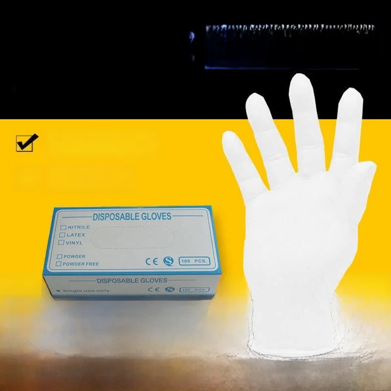 

Одноразовые защитные перчатки из нитрила, латекса, ПВХ, 00 штук, без пудры, для ресторанов, промышленности, защиты труда, резиновые перчатки