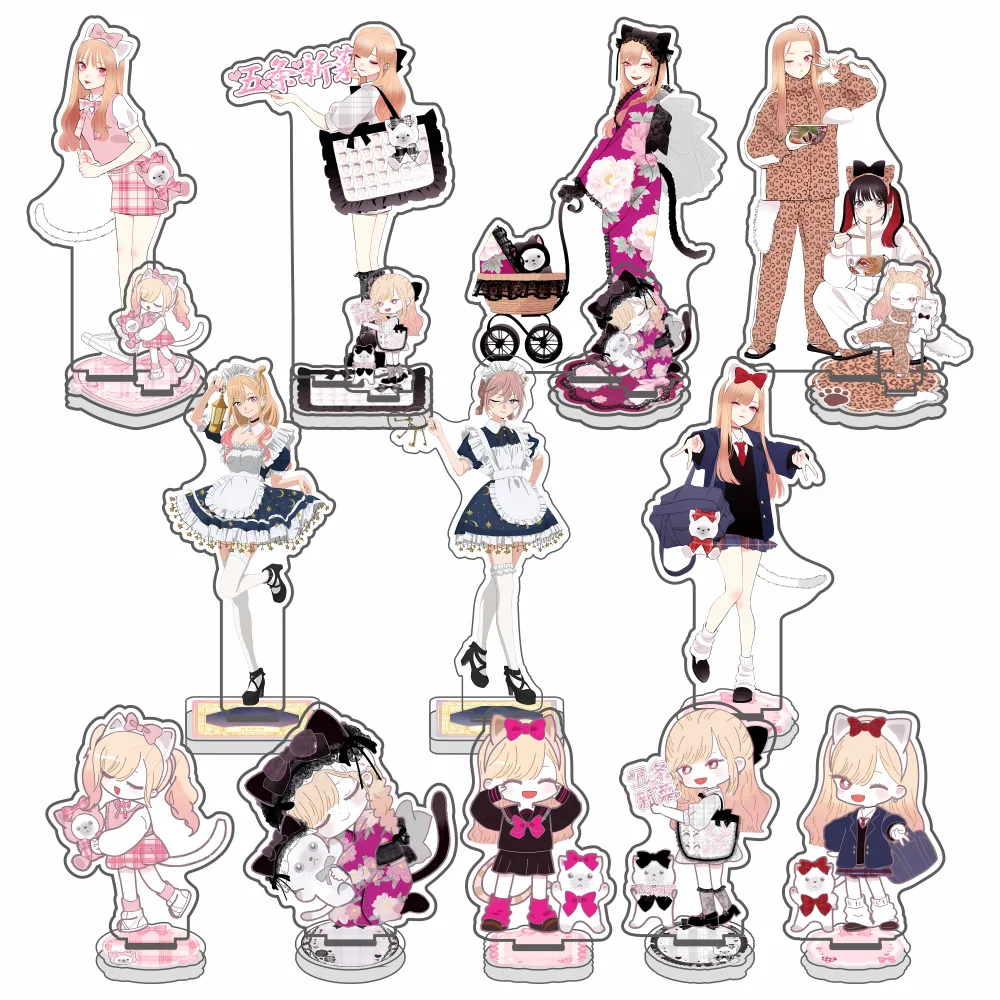 My Dress Up Darling Anime Figure Kitagawa Marin Gojo Wakana Model Plate Desk Decor Sign HD Acrylic Stand Room Ornaments keychain
