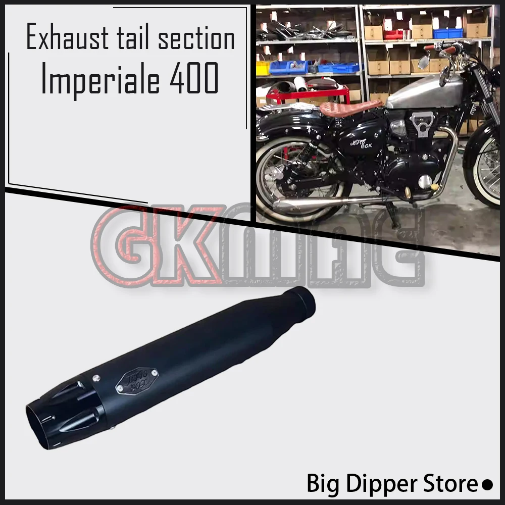 New For Benelli BJ Imperiale 400 Motorcycle Modified Retro Exhaust Tail Section Adjustable Exhaust Sound