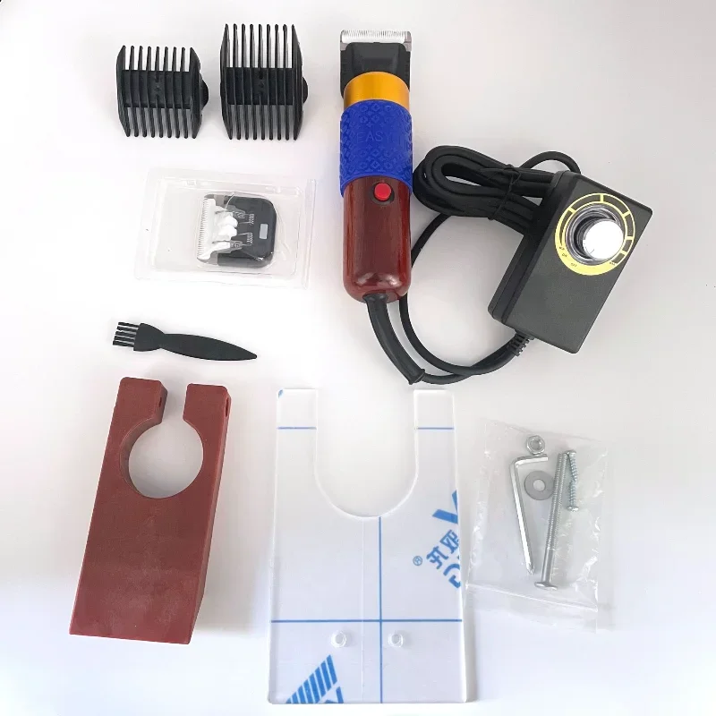 Tufting Electric Push Scissor & Gun - Carpet Trimming Tool with Shelf Base, Fader Bracket, Hair Pusher