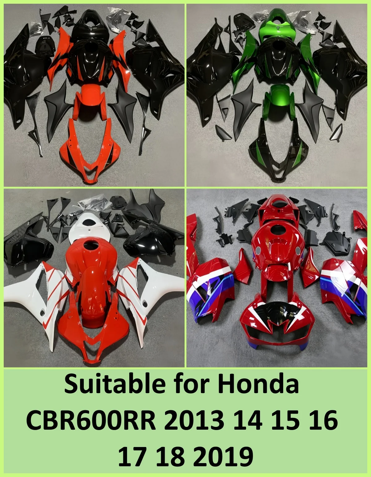 Suitable for Honda CBR600RR 2013 14 15 16 17 18 2019 motorcycle casing accessories, multi-color optional, customizable