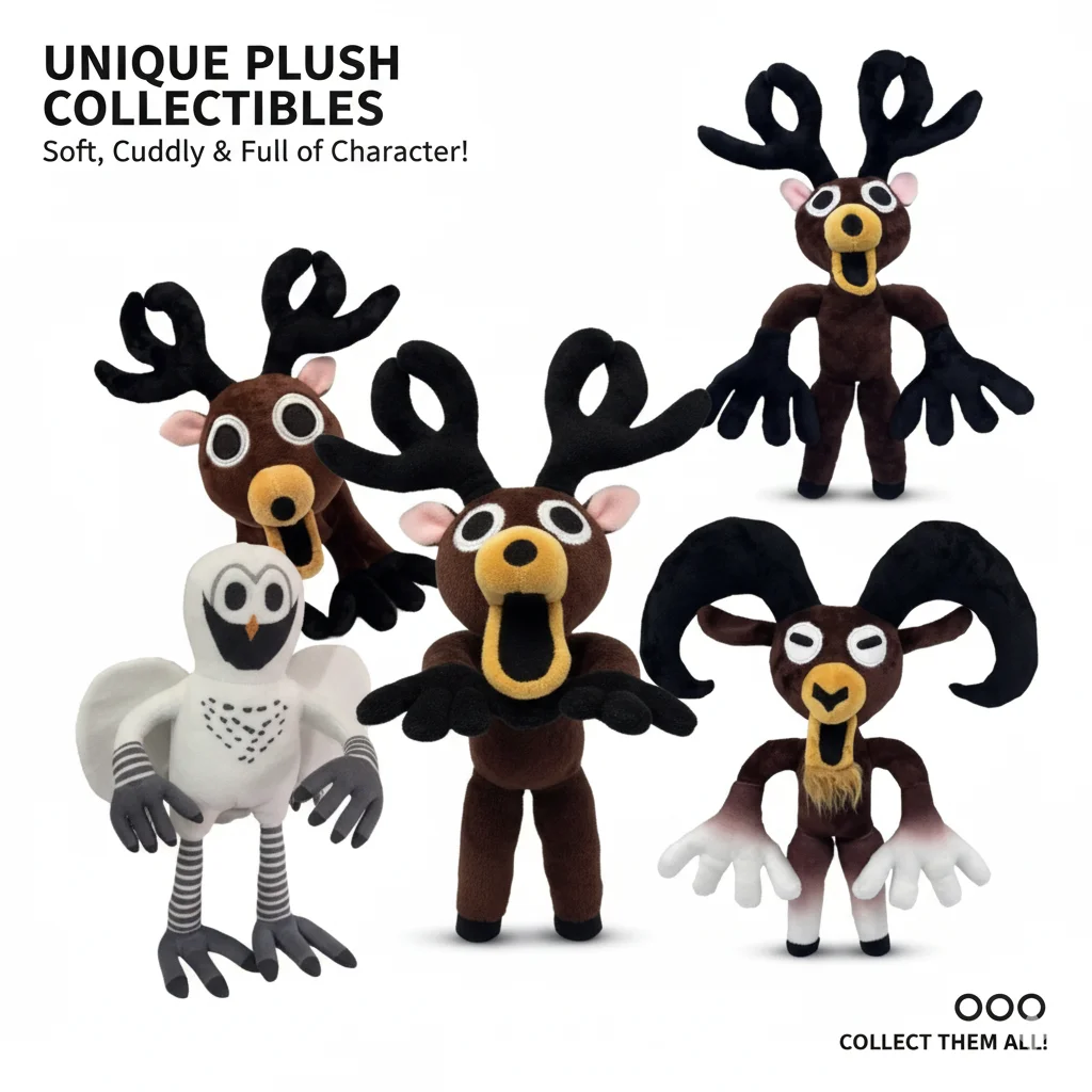 99 ليال في الغابات الغزلان ألعاب من القطيفة فيلم الحيوانات المحشوة الغزلان لعبة المشجعين هدايا عيد الميلاد لعب للأطفال هدايا الهالوين 2025