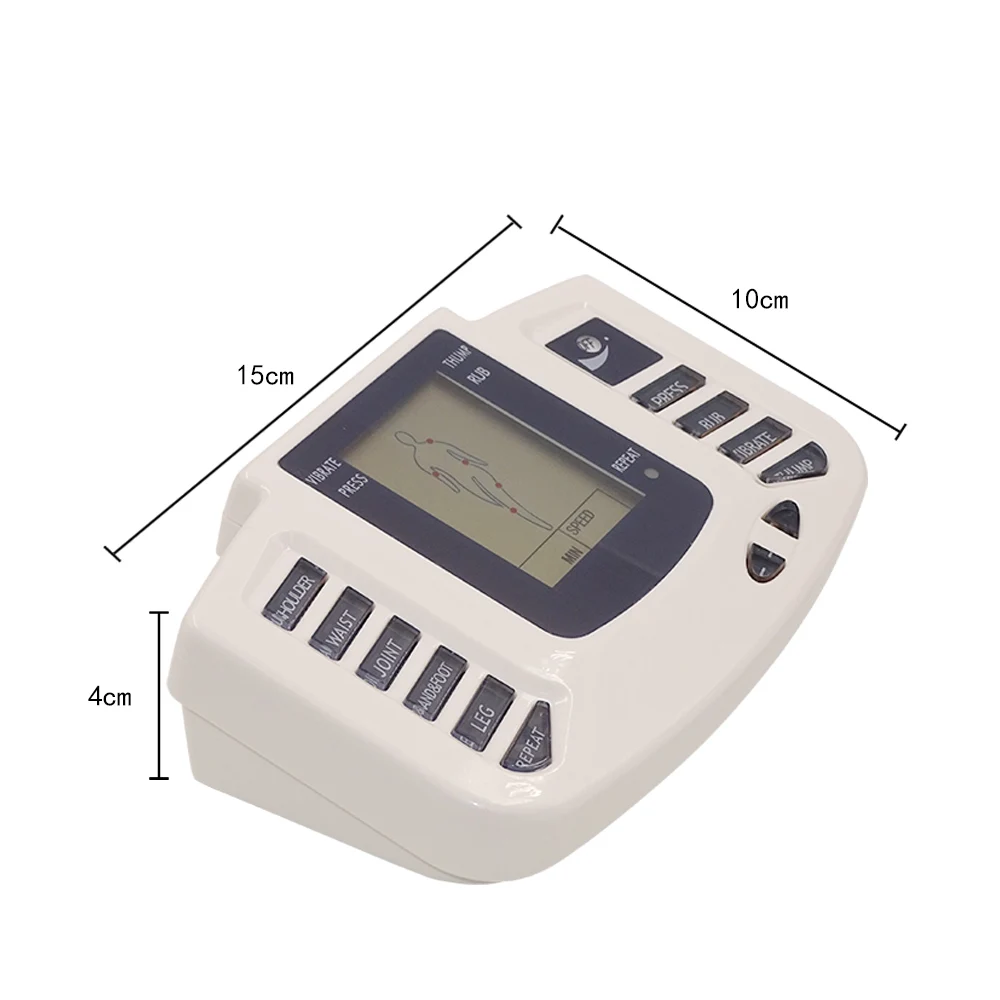 Physical Therapy Tens Unit EMS Electric Muscle Stimulator Neck Back Foot Hand Leg Belly Body Massager EMS Pulse Relaxing Massage