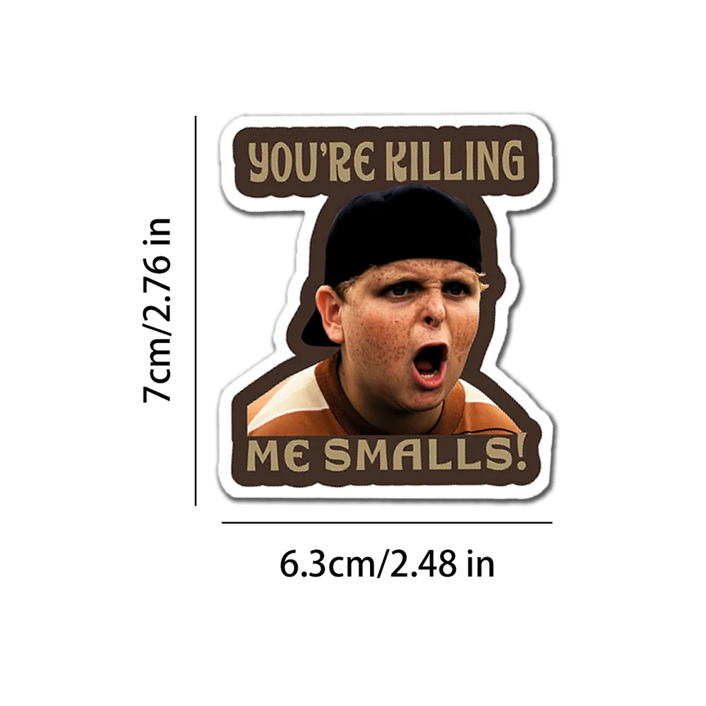 10 Stück Sandlot Smalls Aufkleber Vinyl Lustige Aufkleber für Laptops Autos Koffer Stoßstangen Kühlschränke Fenster Werkzeugkästen Motorräder