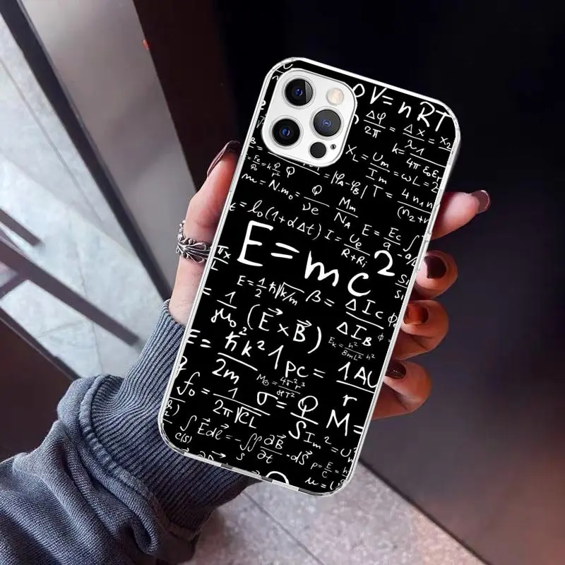 Physics Chemical Mathematics Phone Case For Apple iPhone 11 13 14 15 16 12 Pro Max SE X XR XS 7 8 Plus Pattern Soft TPU Back Cov