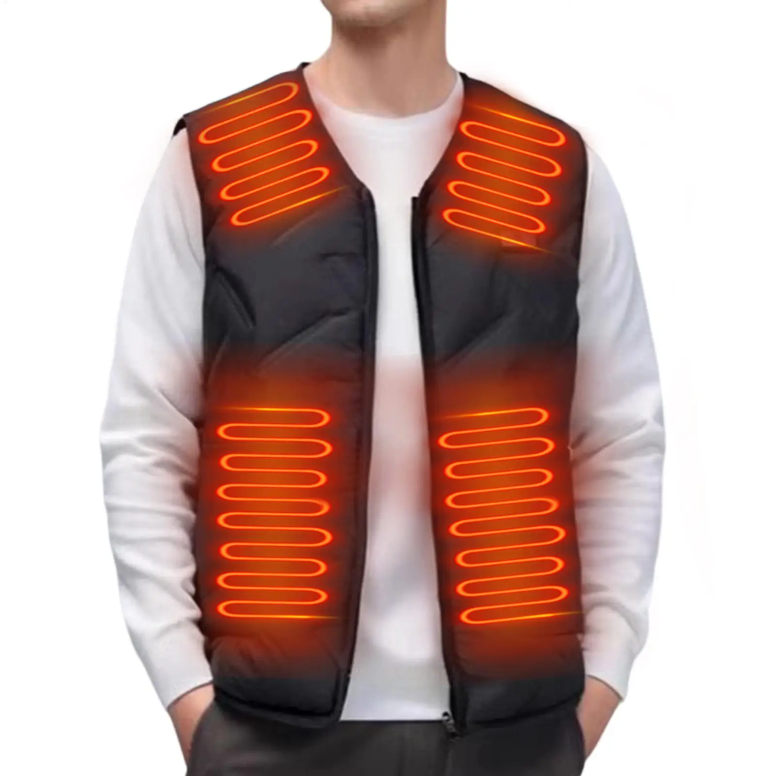 

Women Heated Vest 3 Temp Settings Warming Clothing Washable 7 Heating Zones USB Charging Heated Mens Vest For Adult Elderly