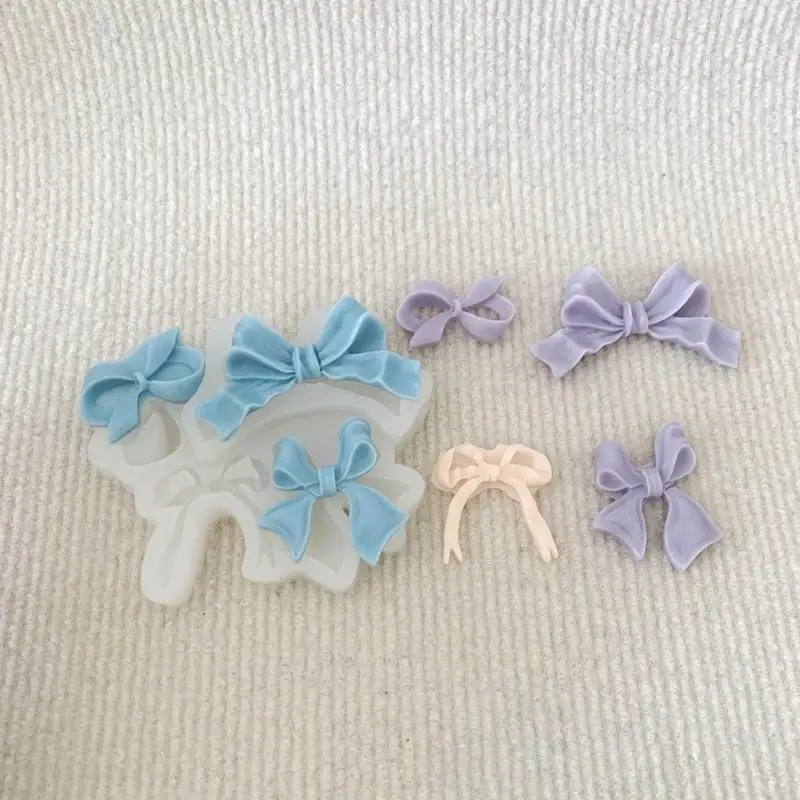 Multipurpose Bowknot Chocolate and Fondant Embellishments Mould for Handmade Candy and Cup cake Toppers at Parties Q5WC