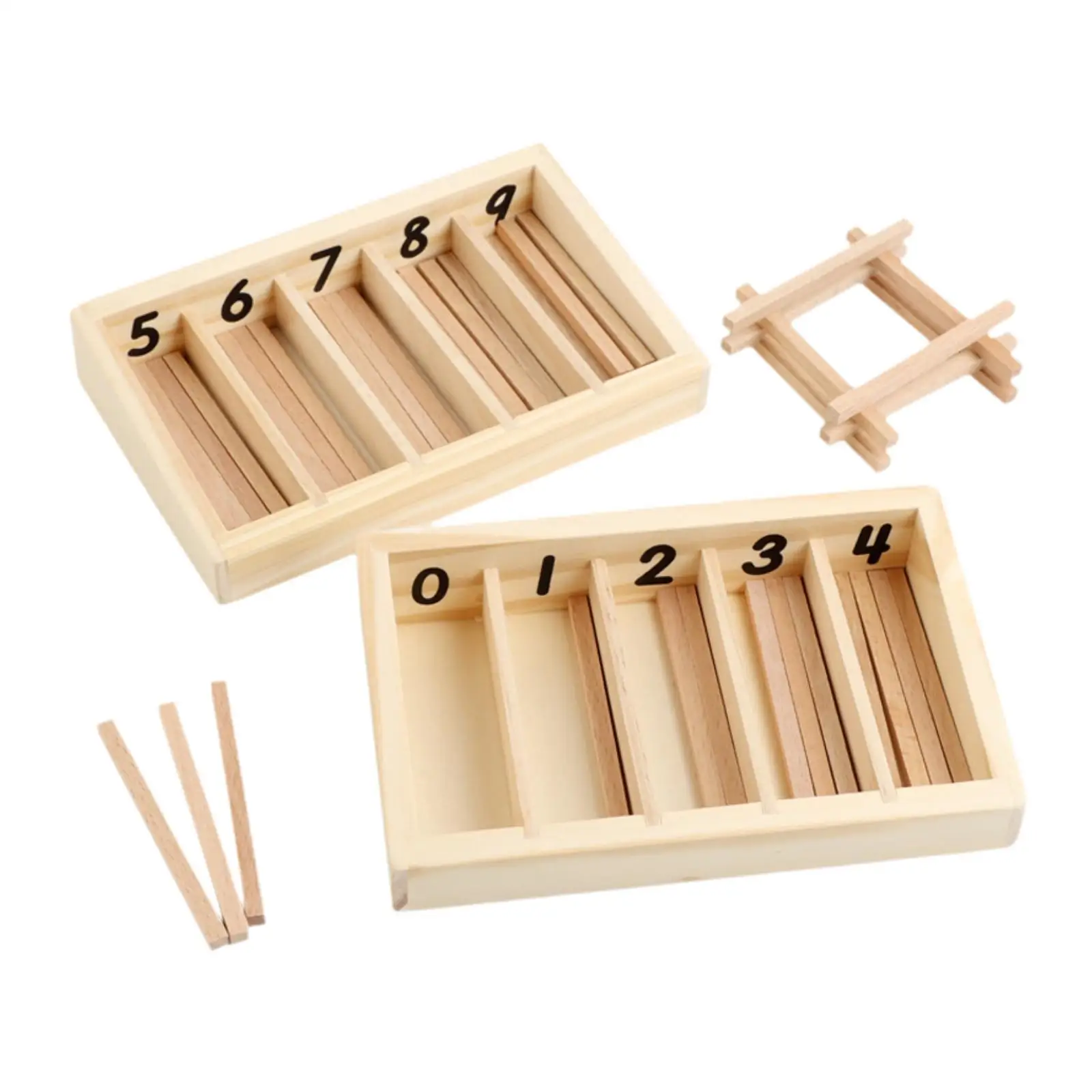 Scatola per mandrini in legno Giocattoli matematici educativi precoci Matematica per ragazzi in età prescolare Ragazze Bambini Forniture per la scuola materna 3 anni