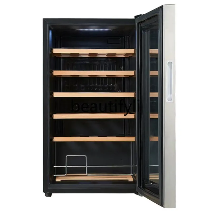 

20 Bottle Constant Temperature Wine Cabinet with Air Cooling Compressor, Small Single Door Refrigerated Wine and Red Wine Fridge