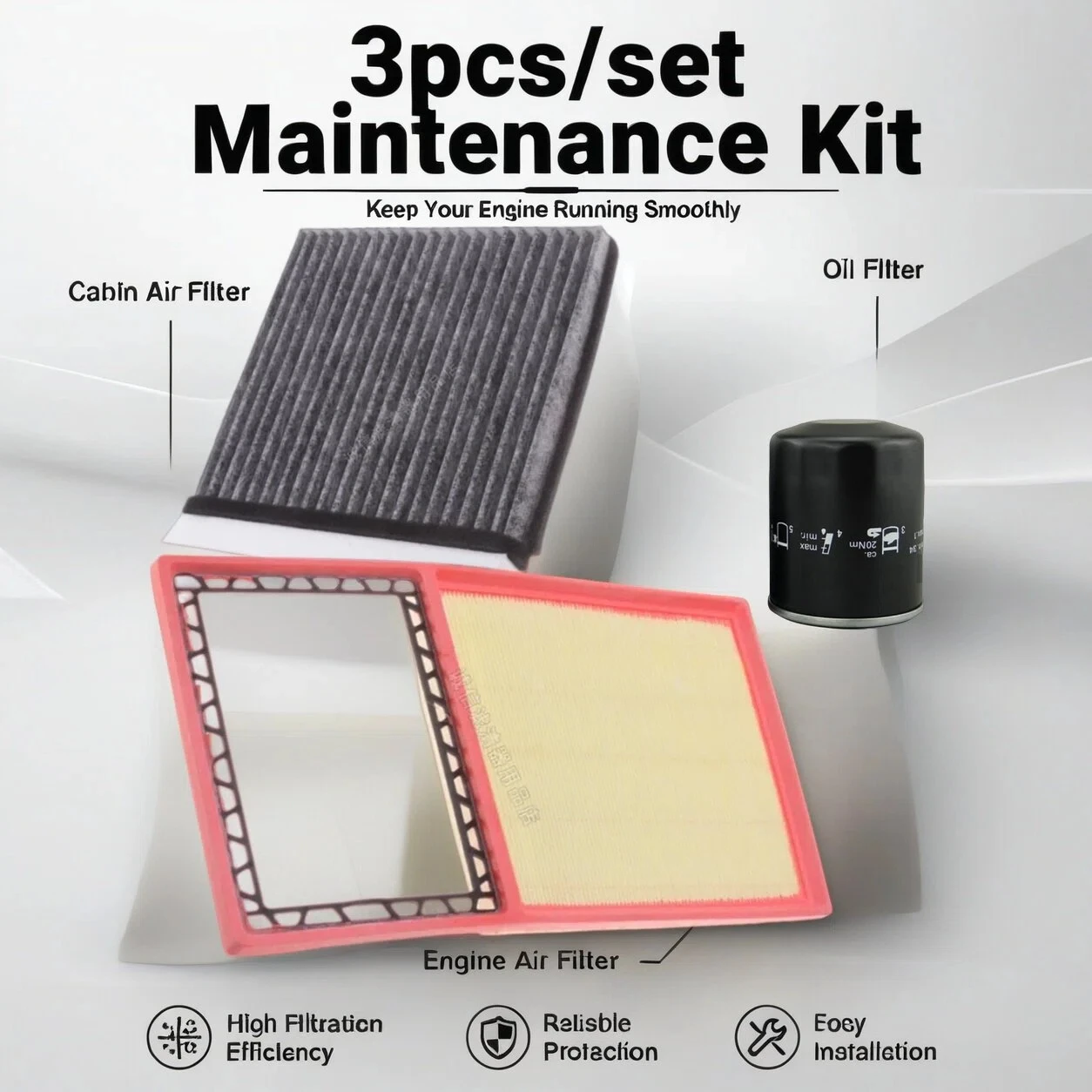3-4pcs Filter Set For MG ZS 1.5 2017-2022 SAIC ROEWE RX3 1.6 LOMEMO Hybrid 2023 AC Cabin Engine Air Oil Filter Accessories Parts