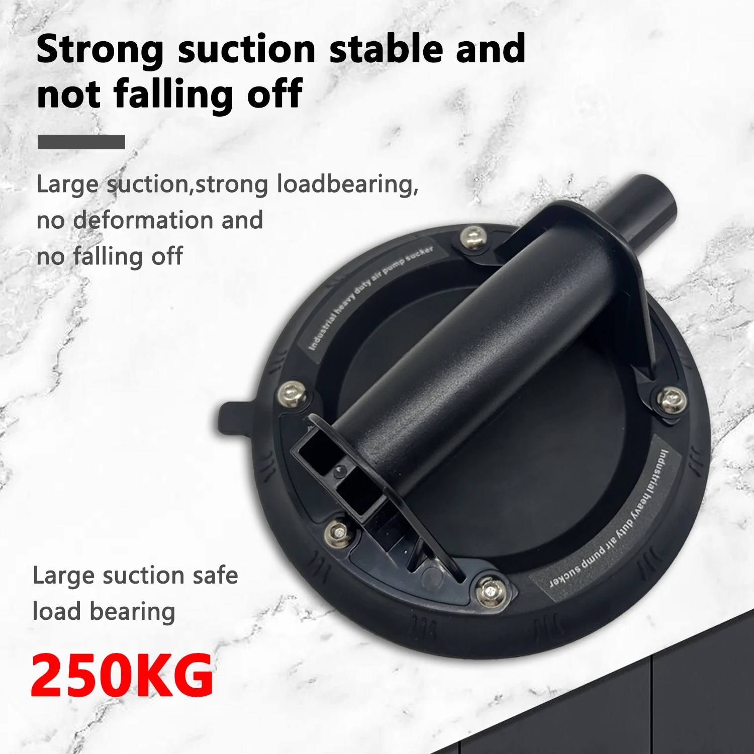 2024 Vacuum Suction Cup 250kg Loading Capacity Heavy Duty Vacuum Spreader for Tile Adsorption Granite Glass Lifting 8 Inch Cup