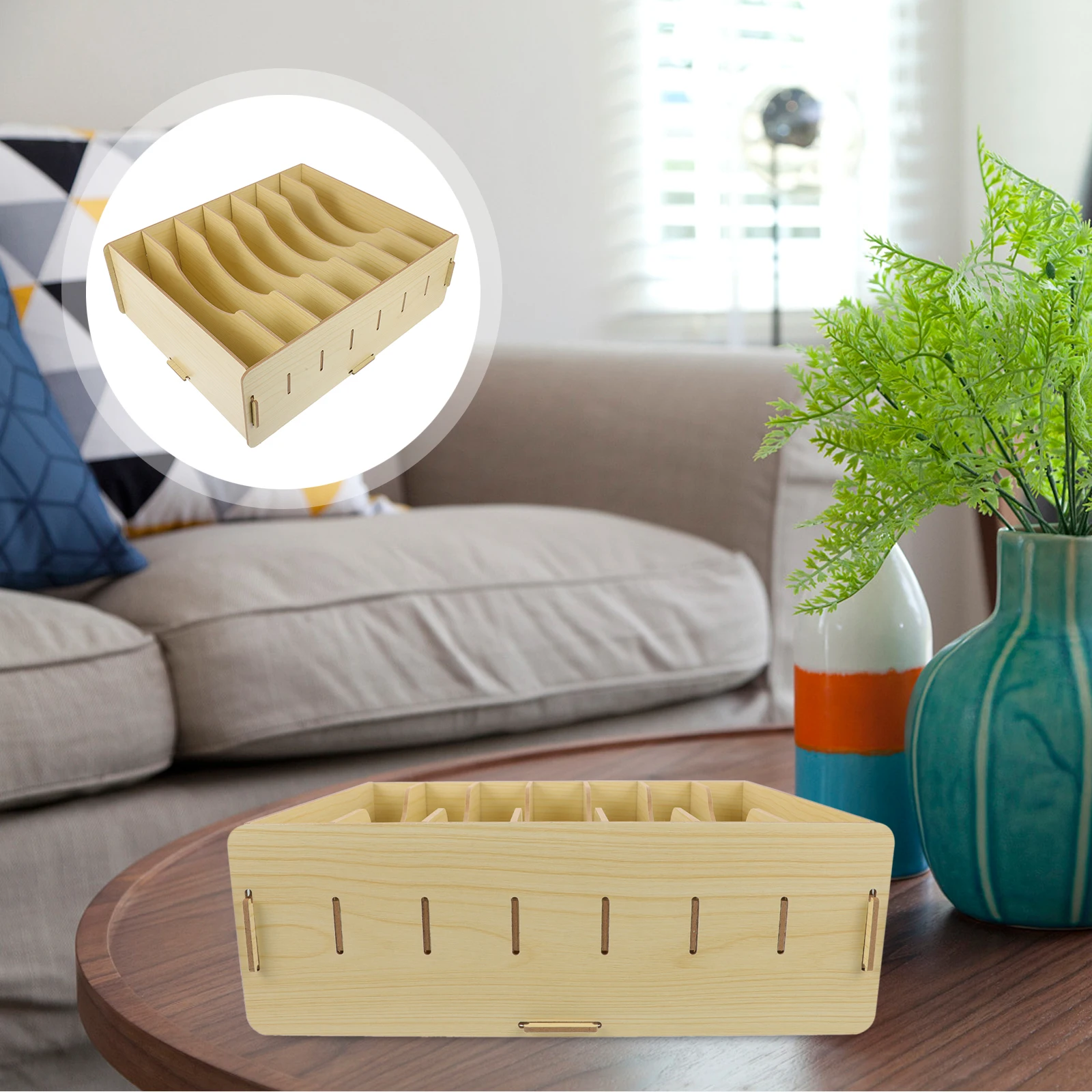 

Wooden Storage Box Multifunctional Desktop Organizer Eco-Friendly Premium Container For Office Home School Stationery Cosmetics