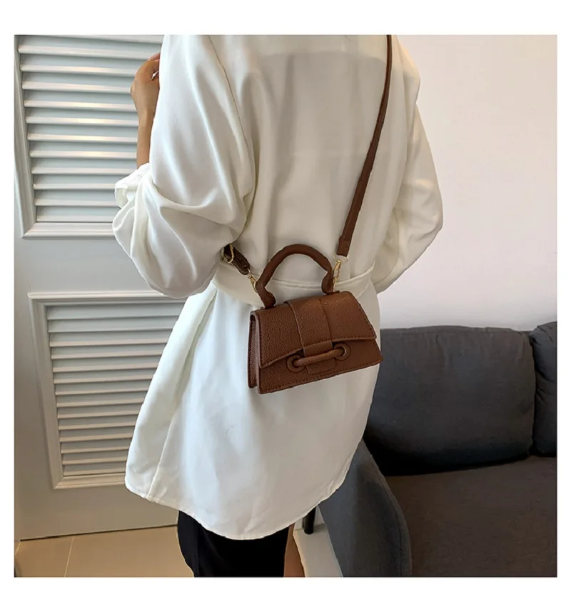 2023 New Fashion Women\'s Bag PU Leather Ladies Purses Handbag Single Shoulder Crossbody Small Square Bag Trend Designer