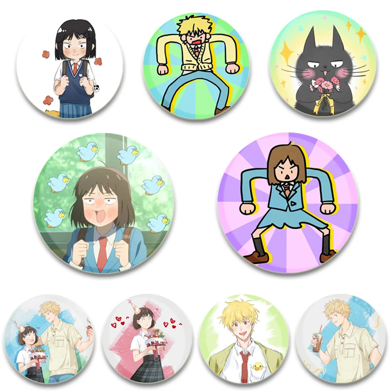 

32/44/58mm Anime Skip and Loafer Brooches Round Button Pins Cartoon Badges for Clothes Decoration Jewelry Accessories Gifts